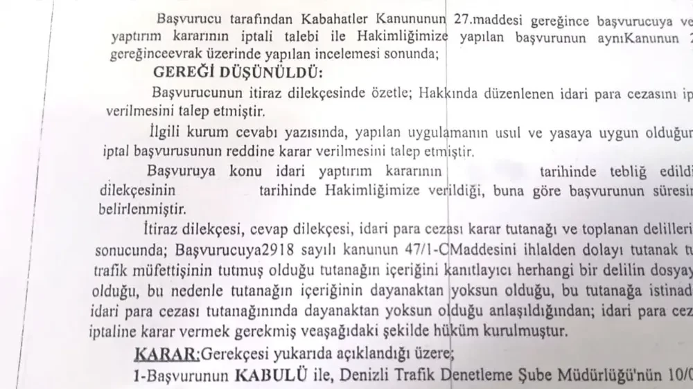 Fahri müfettiş yazdı, onu da iptal ettirdi