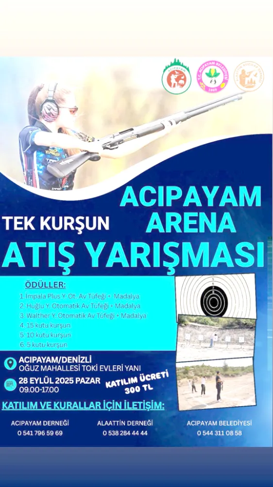 Tek Kurşun Atıcılık Yarışması 28 Eylül’de Düzenlenecek