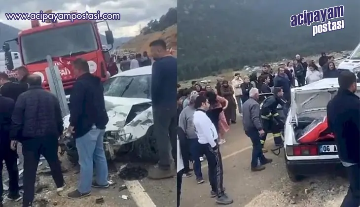 Bayram dönüşü iki otomobil çarpıştı: 1
                    ölü, 4 yaralı