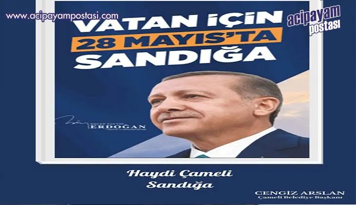 ÇAMELİ BELEDİYE BAŞKANI CENGİZ ARSLAN
                    ÇAMELİ’YE SESLENDİ