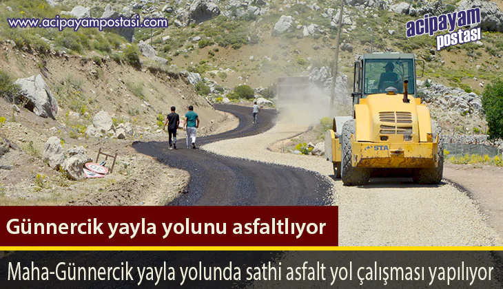 Günnercik yayla
                    yolunu asfaltlıyor
