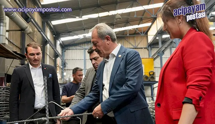 Milletvekili Tin, seçim çalışmalarını
                    fabrikalarda sürdürdü