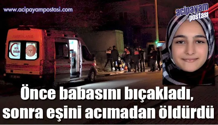 Saçından sürüklediği karısını başını
                    keserek öldürdü